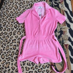 Juicy Couture Light Pink Terry Romper